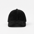 Tellaro Black Suede Baseball Cap - front view
