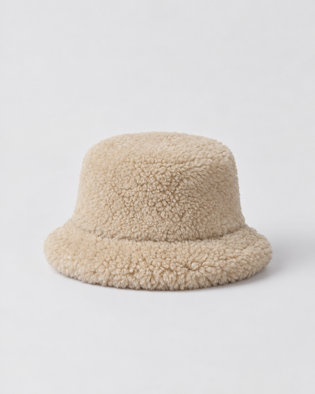 Fur Bucket Hat - Beige