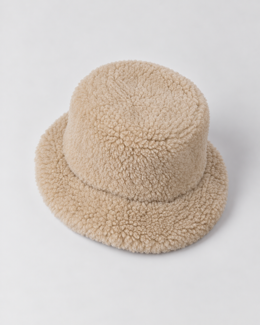 Fur Bucket Hat - Beige