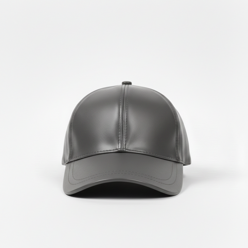 TELLARO Leather Baseball Cap - Gray