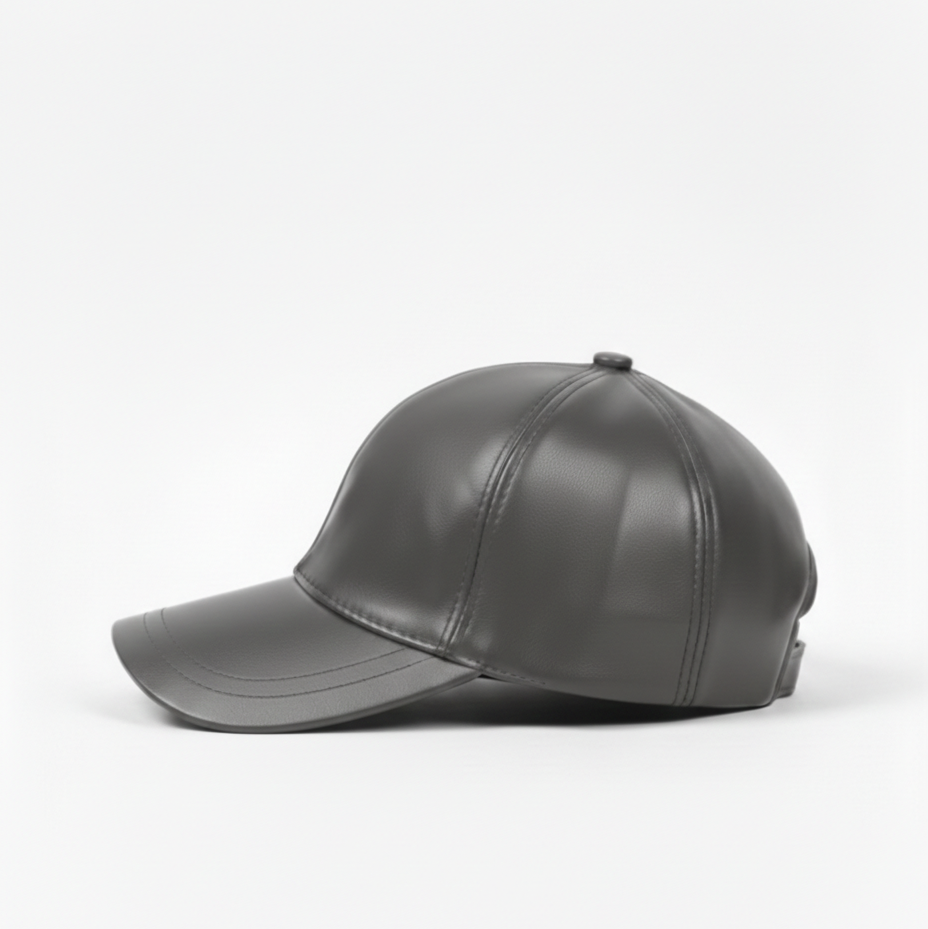TELLARO Leather Baseball Cap - Brown