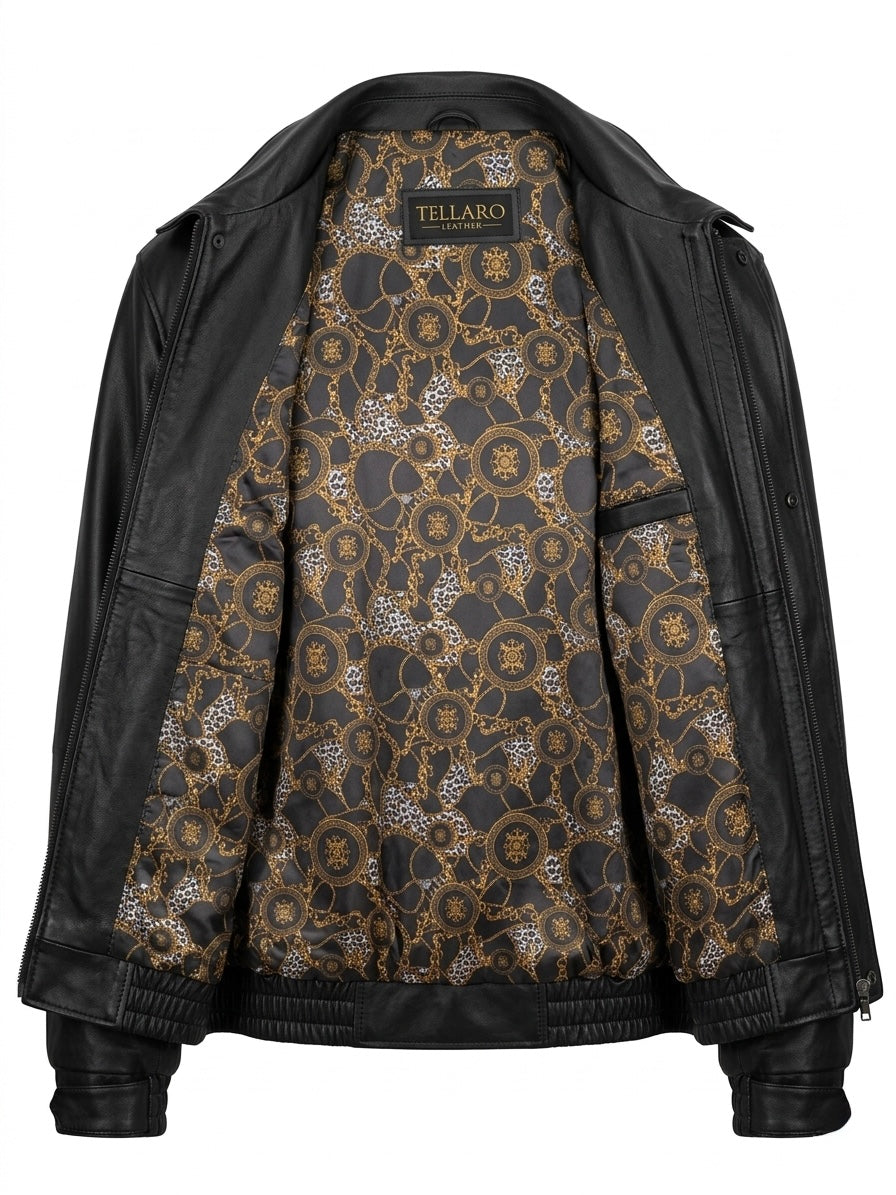 Corso — Leather Bomber Jacket