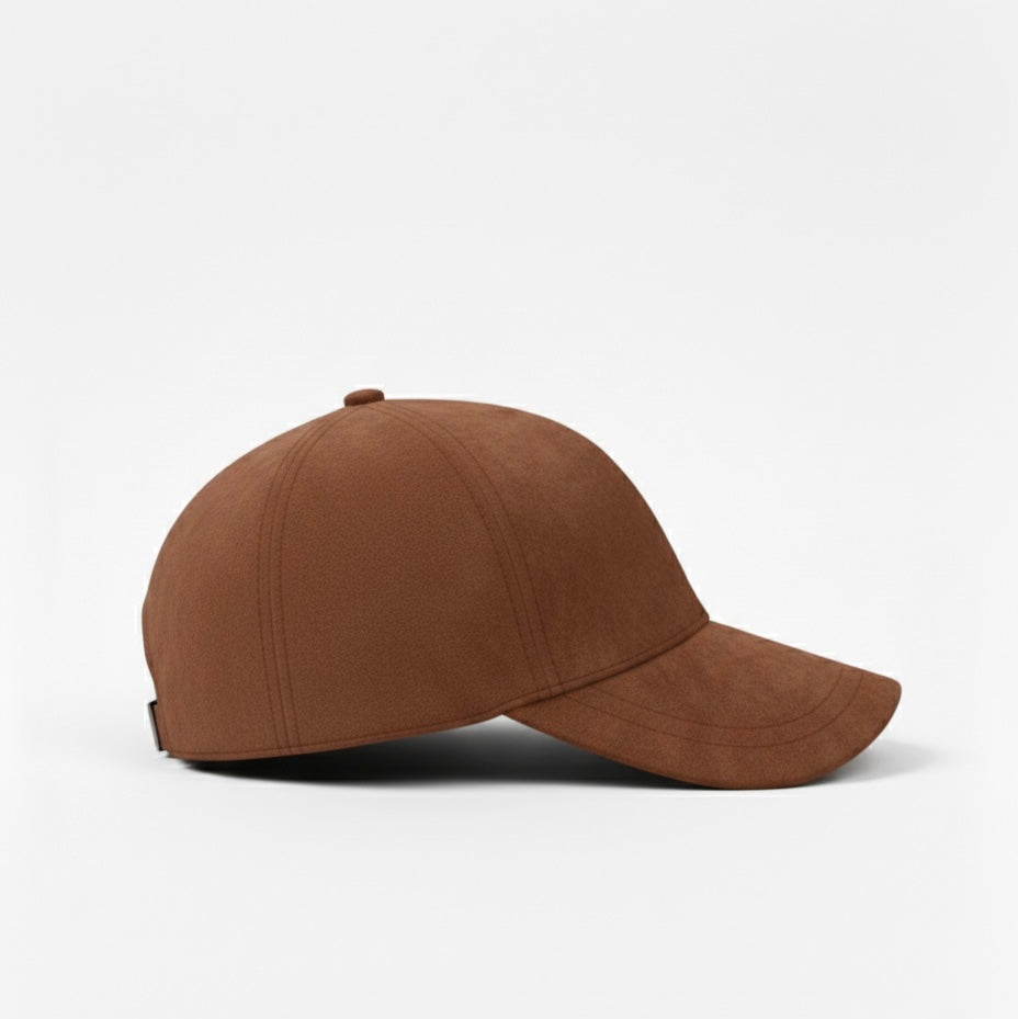 TELLARO Suede Leather Baseball Cap - Brown