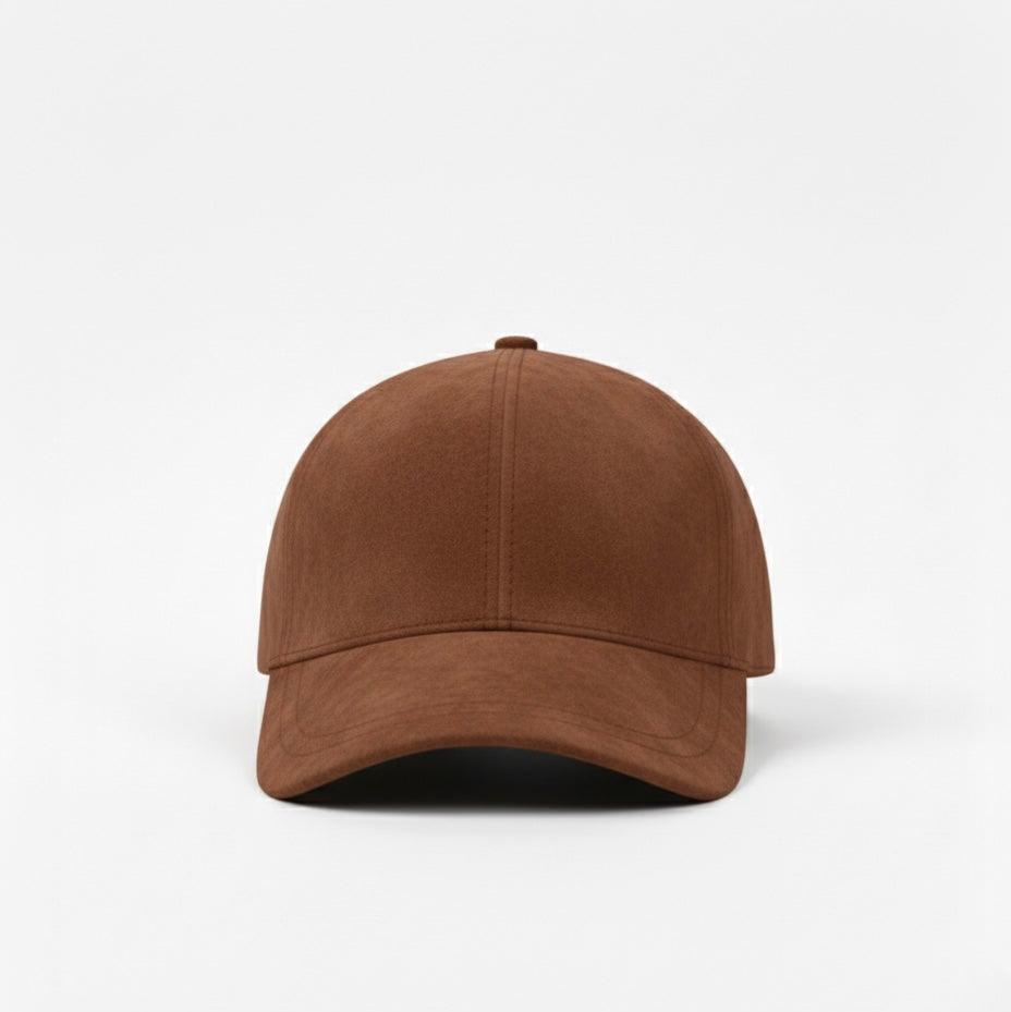 TELLARO Suede Leather Baseball Cap - Brown