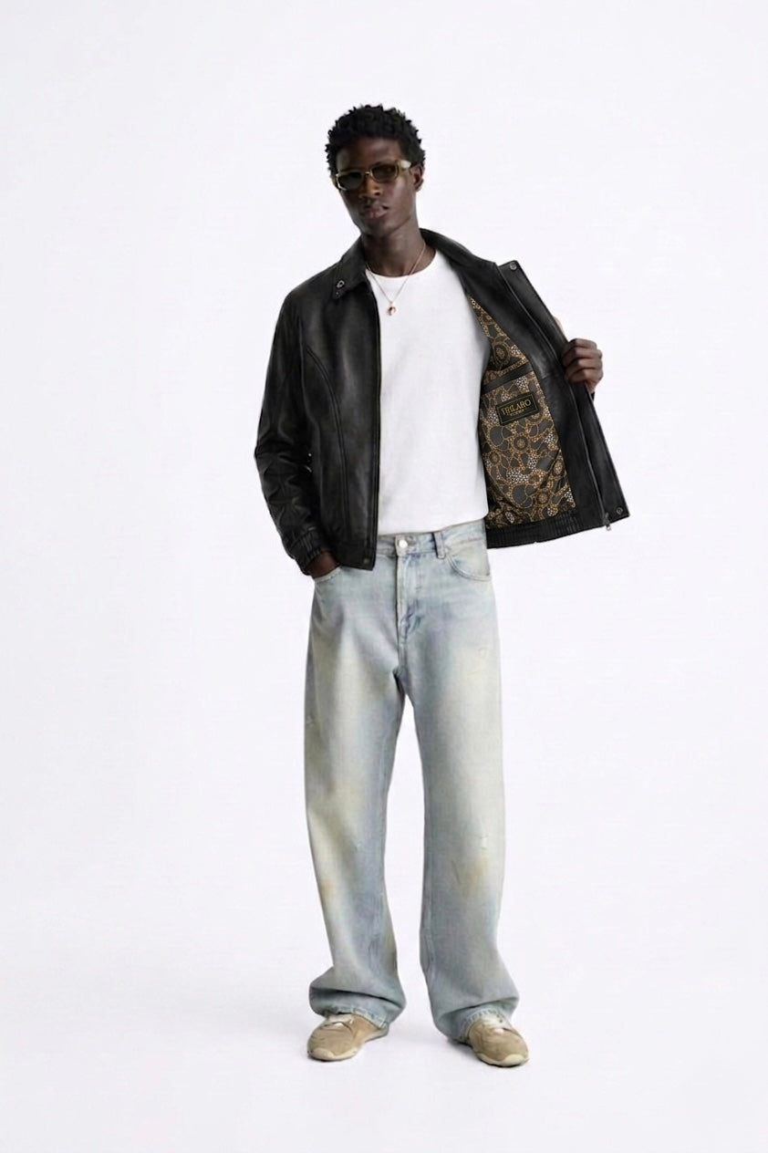 Corso — Leather Bomber Jacket