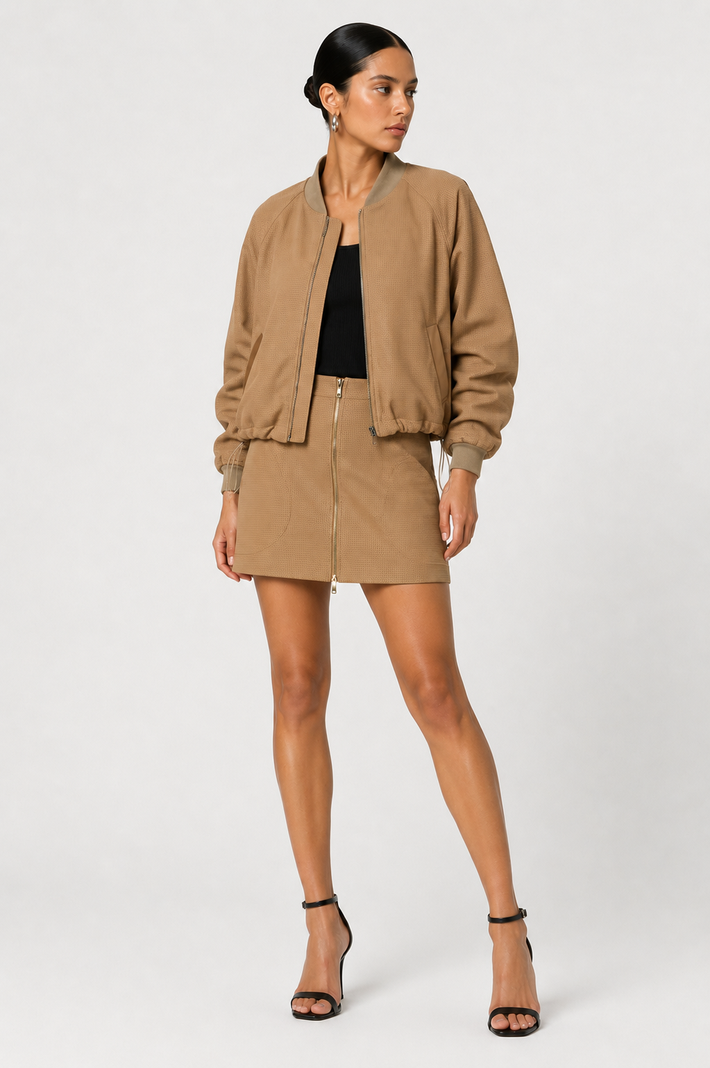 Lambada Zip Skirt - Beige