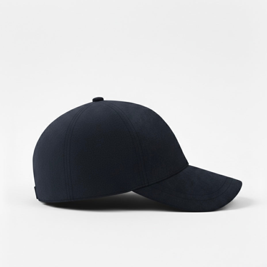 TELLARO Suede Leather Baseball Cap - Midnight Blue