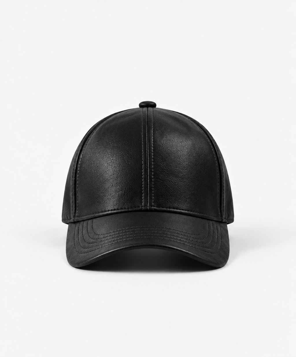 Leather Cap - Black