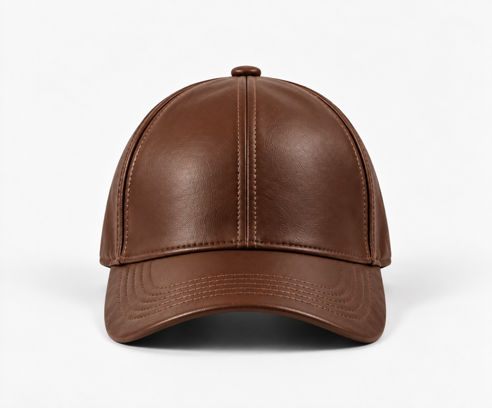 Leather Cap - Brown