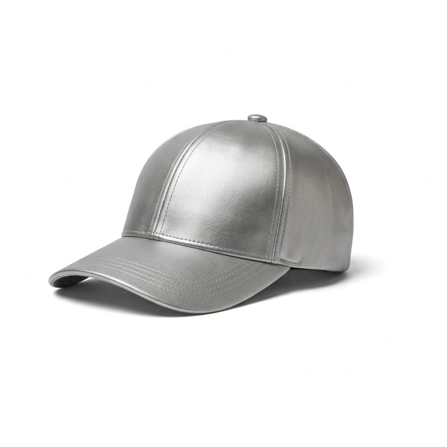 Leather Cap – Silver