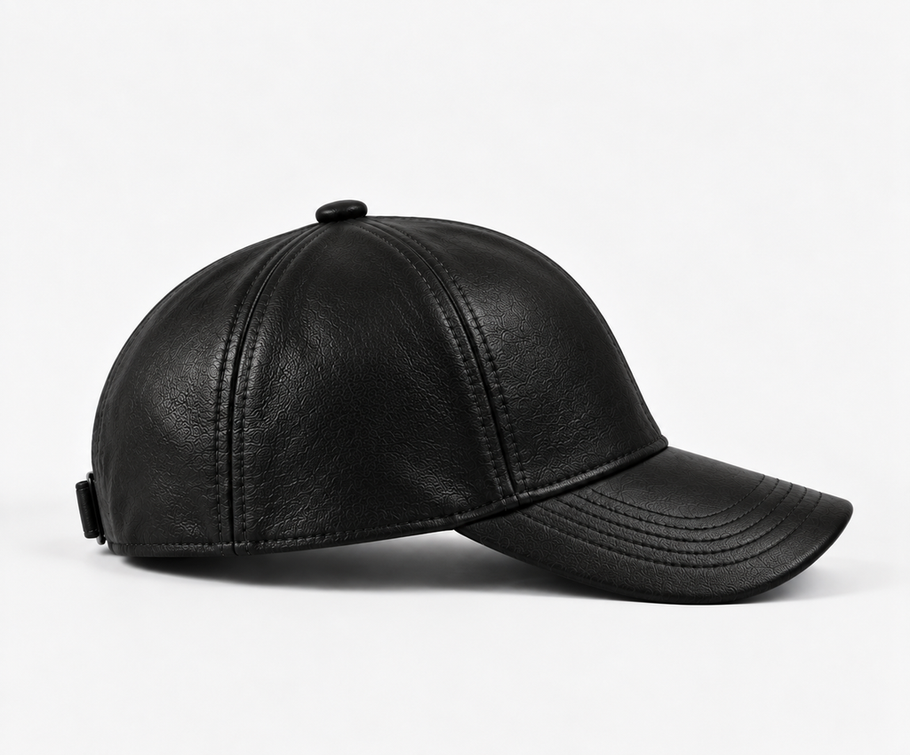Leather Cap - Black