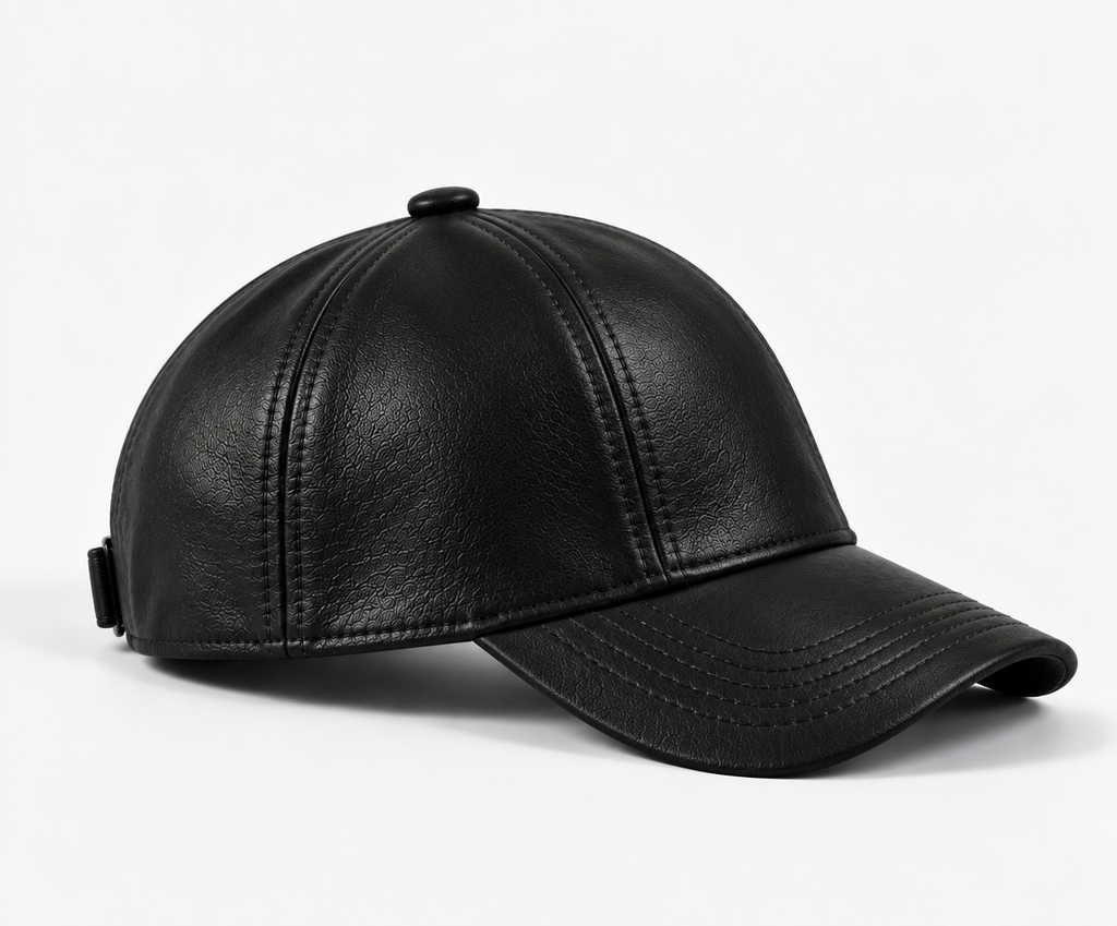 Leather Cap - Black
